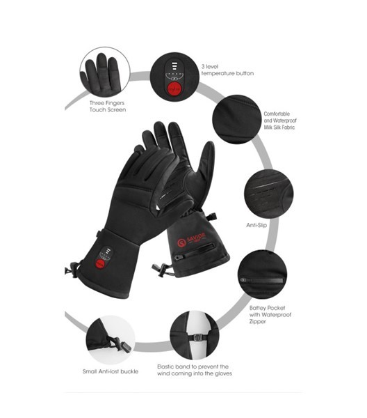 beheizbarer Fingerhandschuh Thunder S18 Thin Bike Unisex