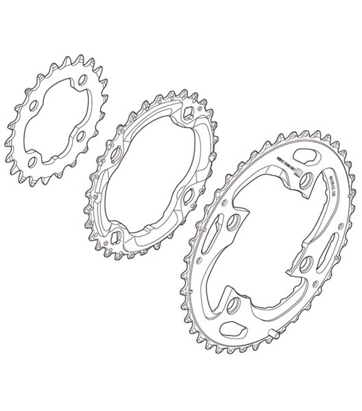 Kettenblatt Deore XT FC-M782 Triple, 40 Zähne, AN, 96 mm