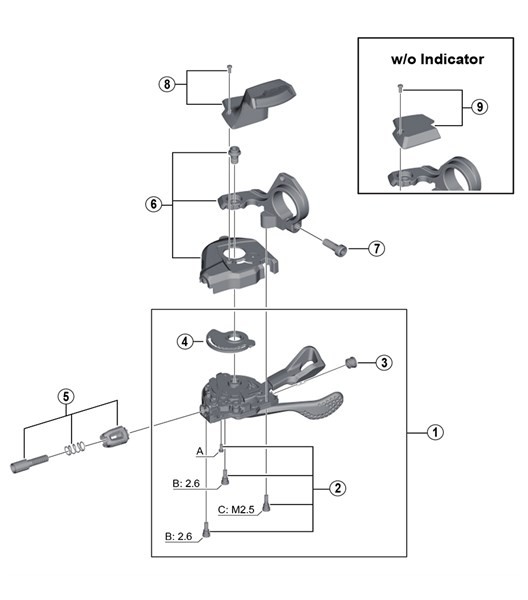 Schalthebel Deore XT SL-M8000 R 11G